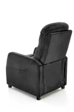 Fotel rozkładany recliner Dativo welwet czarny