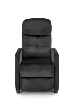 Fotel rozkładany recliner Dativo welwet czarny