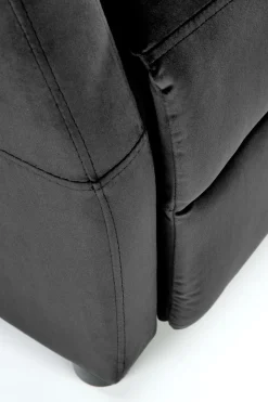 Fotel rozkładany recliner Dativo welwet czarny