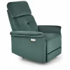 Fotel rozkładany recliner Karlin welwet zielony