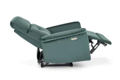 Fotel rozkładany recliner Karlin welwet zielony