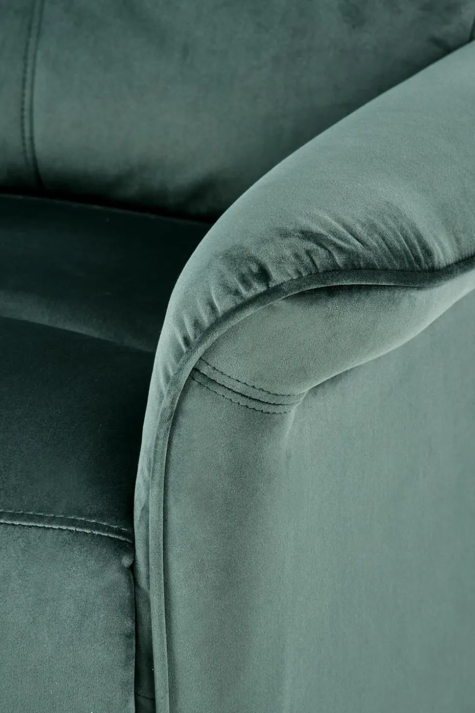 Fotel rozkładany recliner Karlin welwet zielony