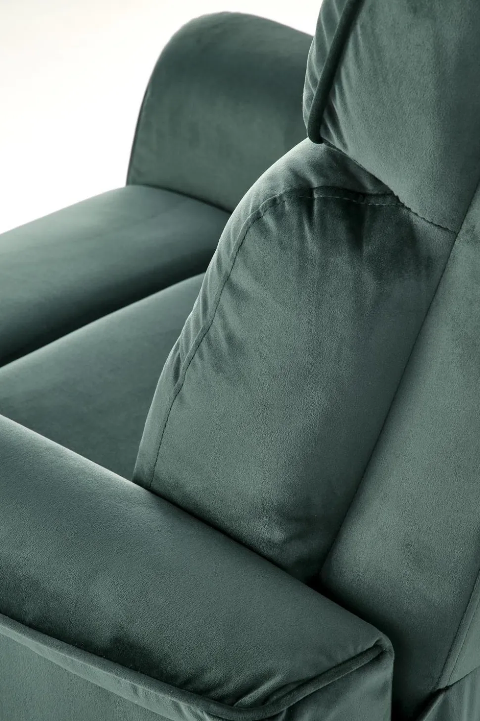 Fotel rozkładany recliner Karlin welwet zielony