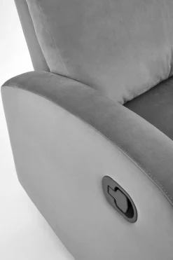 Fotel rozkładany recliner Veral welwet szary