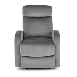 Fotel rozkładany recliner Veral welwet szary