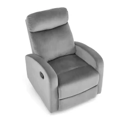 Fotel rozkładany recliner Veral welwet szary