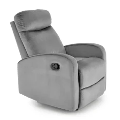 Fotel rozkładany recliner Veral welwet szary