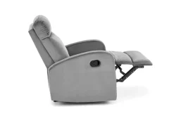 Fotel rozkładany recliner Veral welwet szary