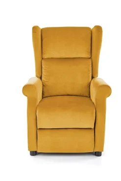 Fotel rozkładany recliner Nagu musztardowy