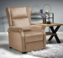 Fotel rozkładany recliner Nagu beżowy