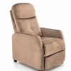 Fotel rozkładany recliner Dativo welwet beżowy