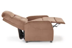 Fotel rozkładany recliner Dativo welwet beżowy