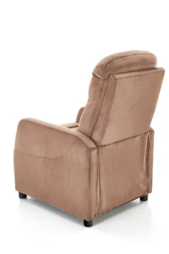 Fotel rozkładany recliner Dativo welwet beżowy