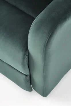 Fotel rozkładany recliner Veral welwet zielony