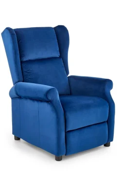 Fotel rozkładany recliner Nagu granatowy