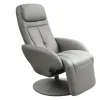 Fotel rozkładany recliner Gotebord szary ekoskóra