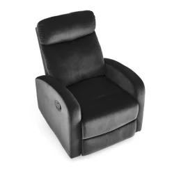 Fotel rozkładany Veral welwet czarny