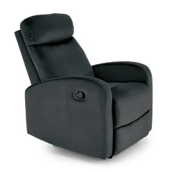 Fotel rozkładany Veral welwet czarny