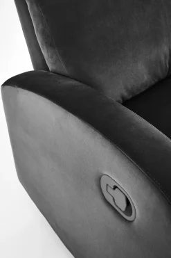 Fotel rozkładany Veral welwet czarny