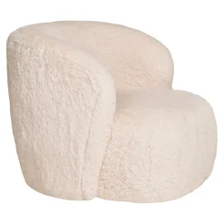 Fotel Setubal biały furry