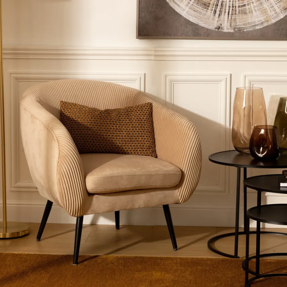 Fotel Solaro sztruks beżowy