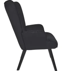 Fotel uszak Gulia czarny sztruks