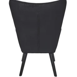 Fotel uszak Gulia czarny sztruks