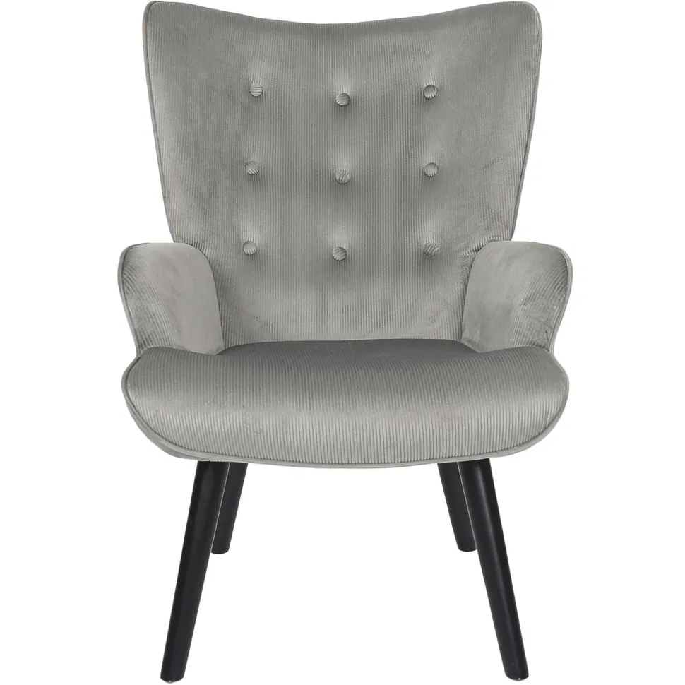 Fotel uszak Gulia szary sztruks