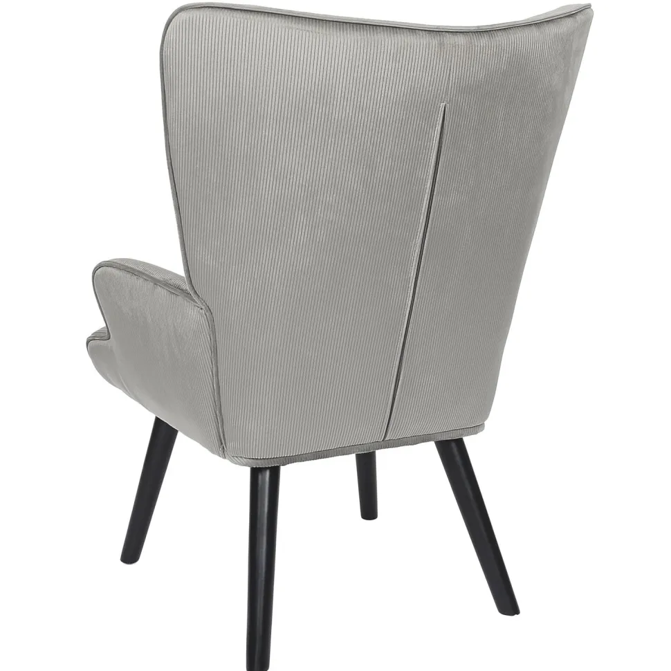 Fotel uszak Gulia szary sztruks