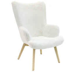 Fotel uszak Helsinki biały furry