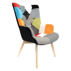 Fotel uszak Helsinki multikolor           patchwork