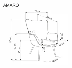 Fotel wypoczynkowy Adagio musztardowy