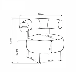 Fotel wypoczynkowy Belmira beżowy