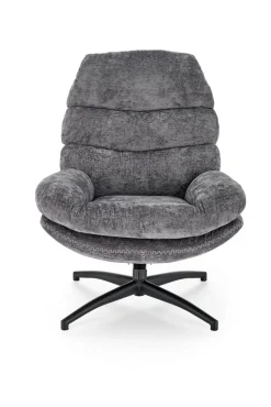 Fotel wypoczynkowy Beltine z podnóżkiem szary