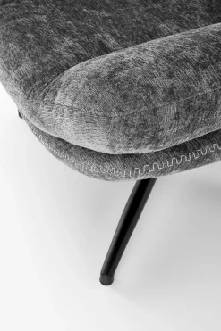 Fotel wypoczynkowy Beltine z podnóżkiem szary