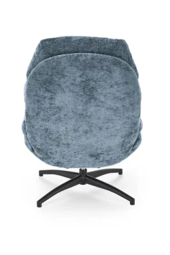 Fotel wypoczynkowy Beltine z podnóżkiem   niebieski