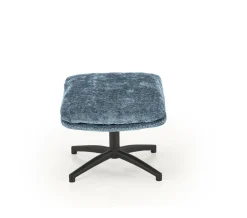 Fotel wypoczynkowy Beltine z podnóżkiem   niebieski