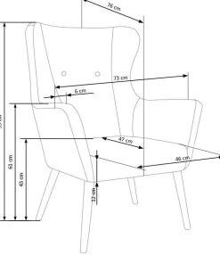 Fotel wypoczynkowy Damar beżowy