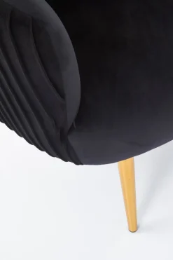 Fotel wypoczynkowy Dargo czarny/ złoty