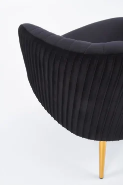 Fotel wypoczynkowy Dargo czarny/ złoty