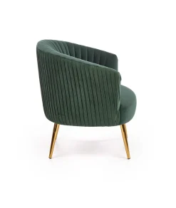 Fotel wypoczynkowy Dargo zielony/ złoty