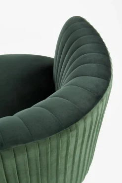 Fotel wypoczynkowy Dargo zielony/ złoty