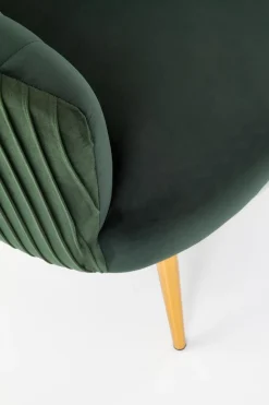 Fotel wypoczynkowy Dargo zielony/ złoty