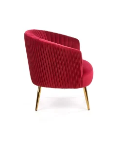 Fotel wypoczynkowy Dargo bordowy/ złoty