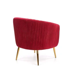 Fotel wypoczynkowy Dargo bordowy/ złoty