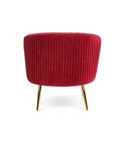 Fotel wypoczynkowy Dargo bordowy/ złoty