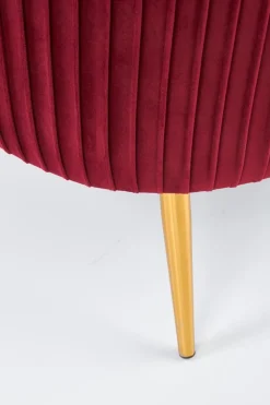 Fotel wypoczynkowy Dargo bordowy/ złoty