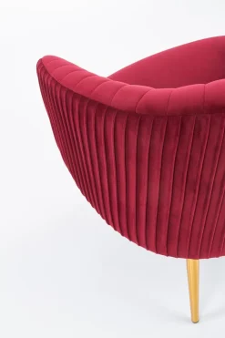 Fotel wypoczynkowy Dargo bordowy/ złoty