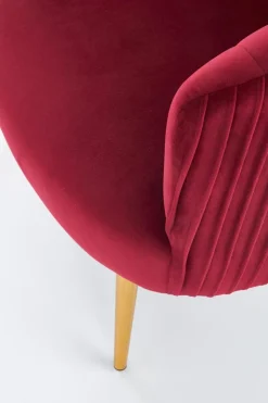 Fotel wypoczynkowy Dargo bordowy/ złoty