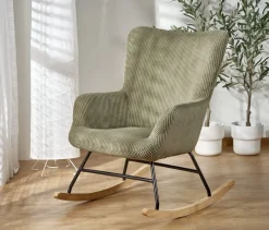 Fotel wypoczynkowy Donelia na biegunach oliwkowy